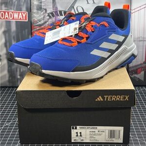 ADIDAS  Terrex Anylander Men's Sz 11 Hiking Shoes Blue Grey Orange (IH3546) NEW